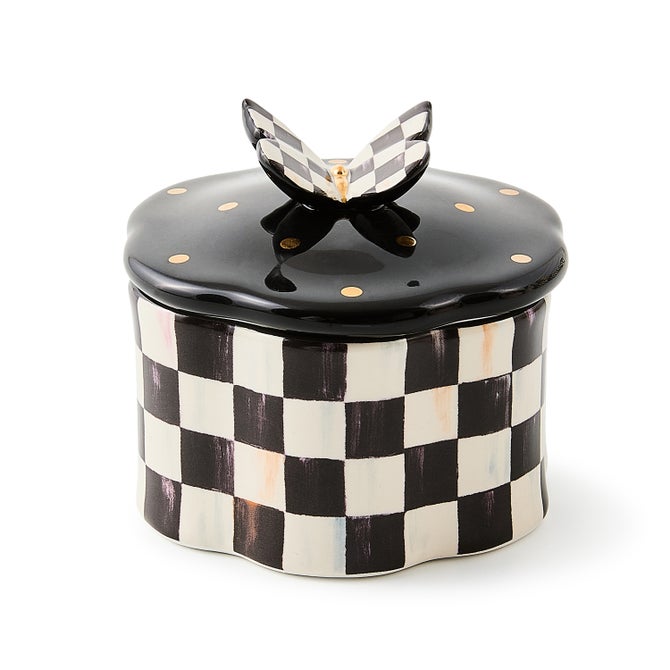 Courtly Check Butterfly Trinket Box image number 3