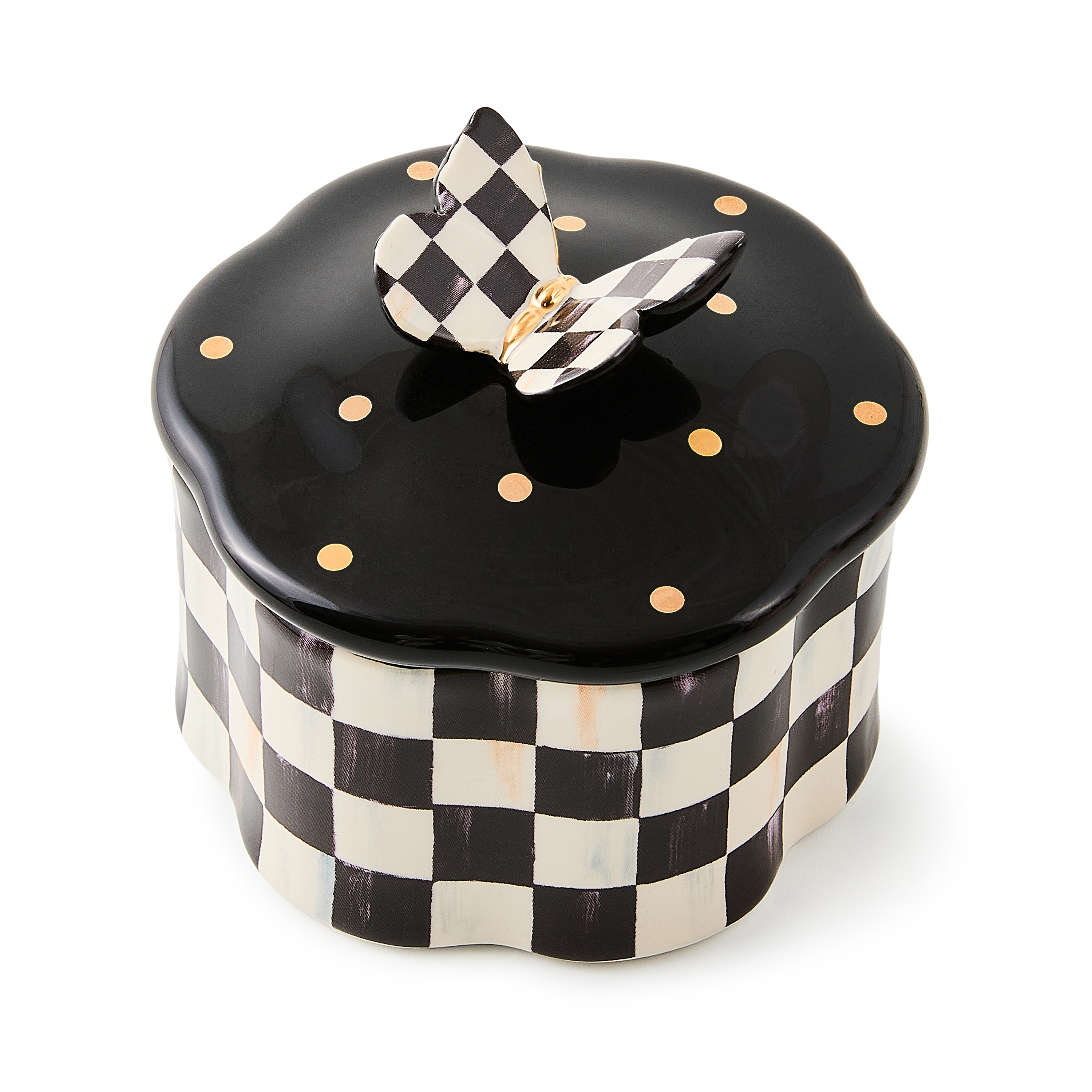 MacKenzie-Childs | Courtly Check Butterfly Trinket Box