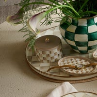 Mocha Check Trinket Box
