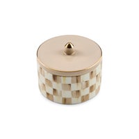 Mocha Check Trinket Box