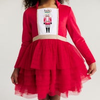 Posh Peanut Nutcrackers Velour Dress