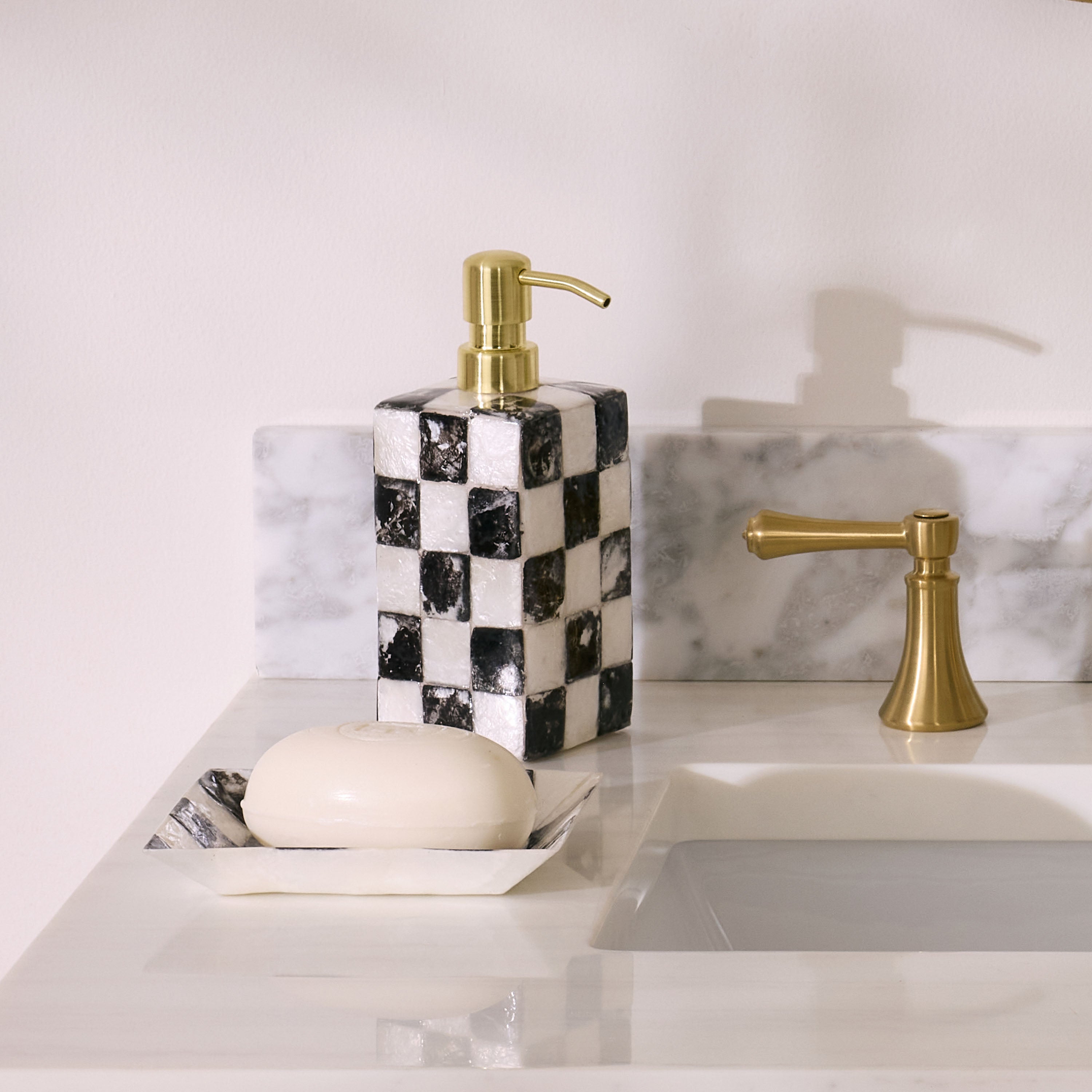 MacKenzie-Childs | Courtly Check Capiz Soap Pump