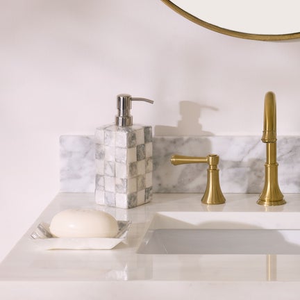 Sterling Check Capiz Soap Pump