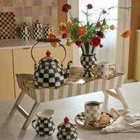 Mocha Check Breakfast Tray