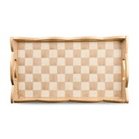 Mocha Check Breakfast Tray