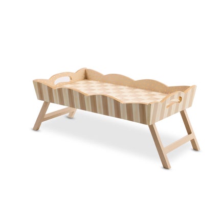 Mocha Check Breakfast Tray