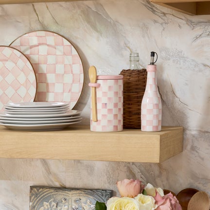 Rosy Check Farmhouse Canister