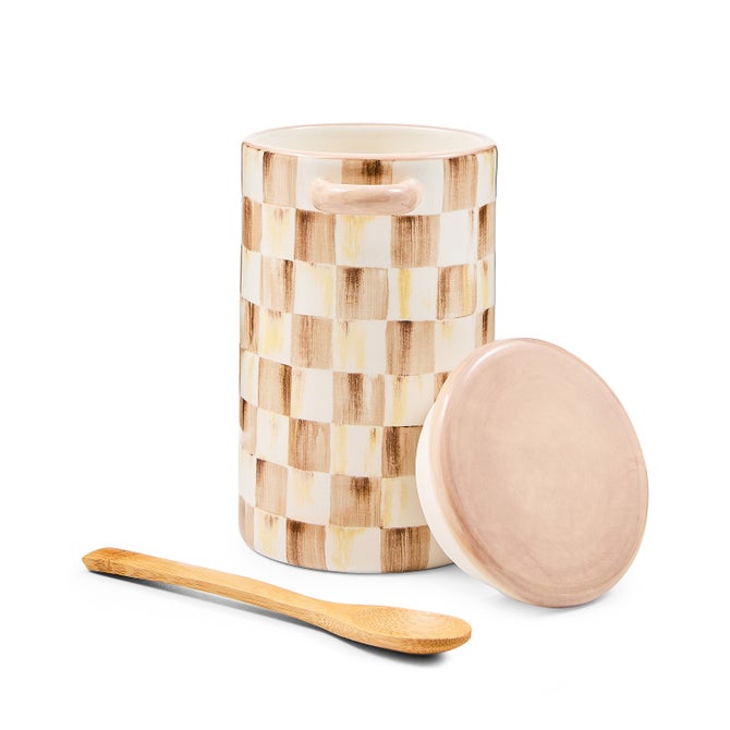 Mocha Check Farmhouse Canister image number 1