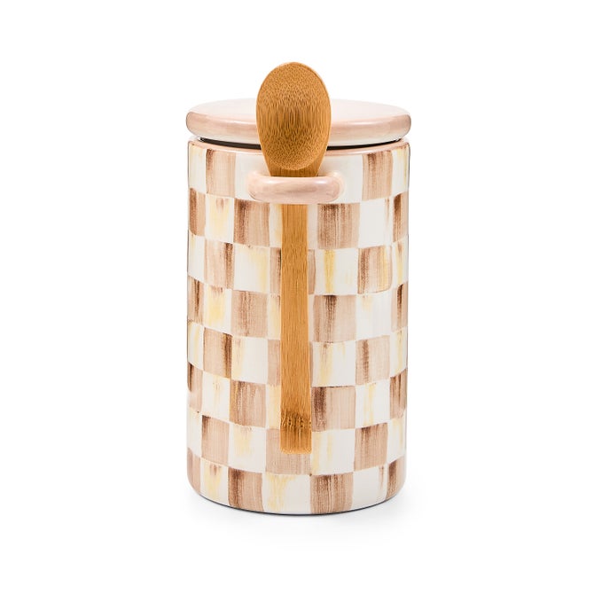 Mocha Check Farmhouse Canister image number 0
