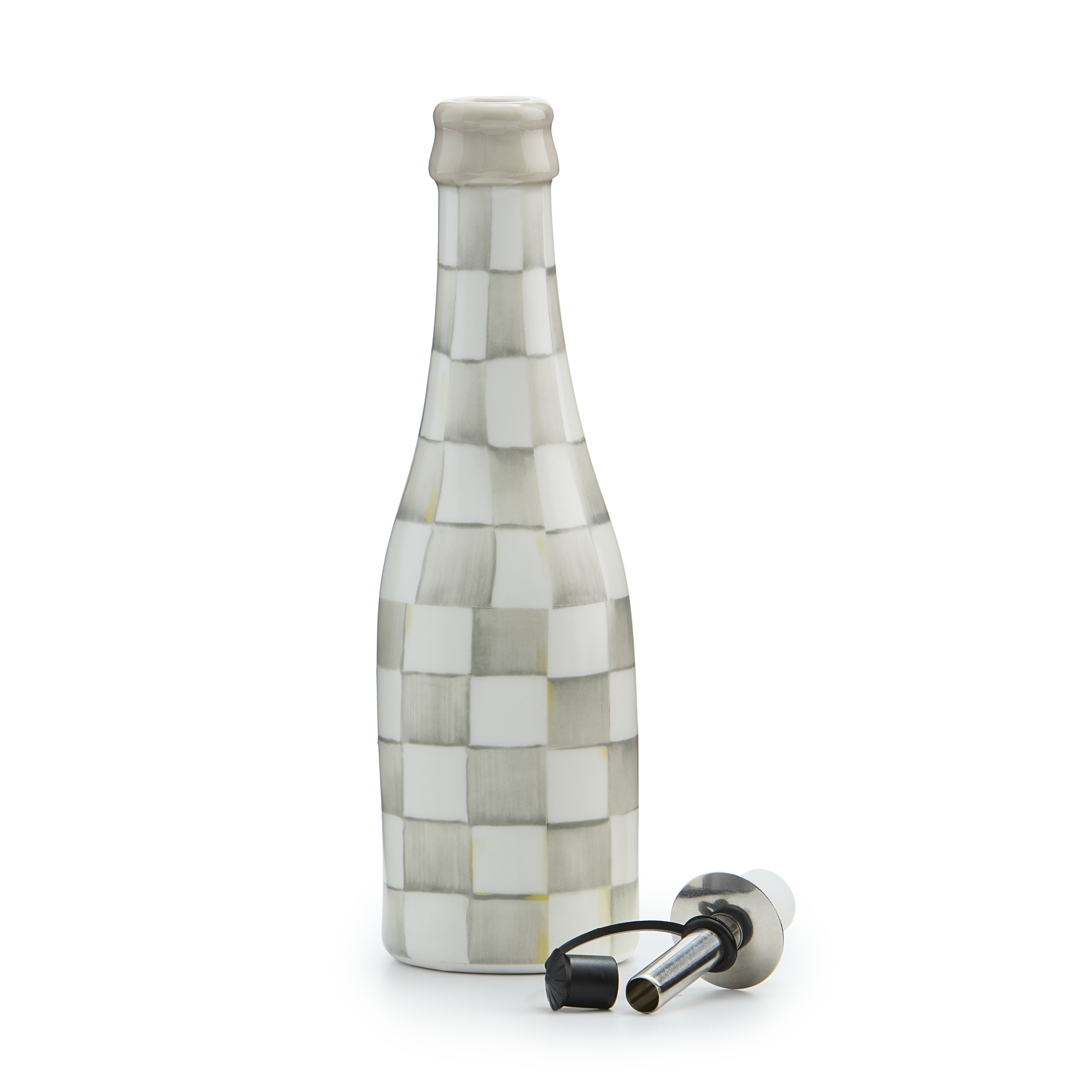 MacKenzie-Childs Sterling Check Oil Cruet - Thumbnail 3