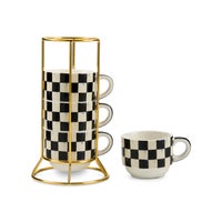 Courtly Check Cappuccino Cup Tower