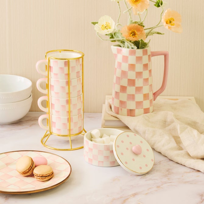 Rosy Check Cappuccino Cup Tower image number 1