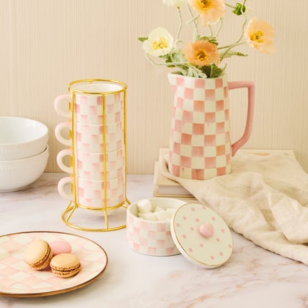 Rosy Check Farmhouse Pitcher