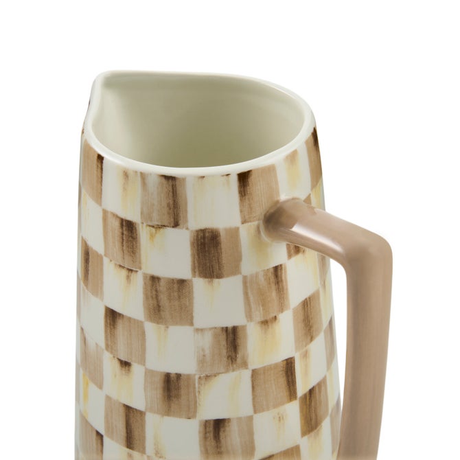 Mocha Check Farmhouse Pitcher image number 2
