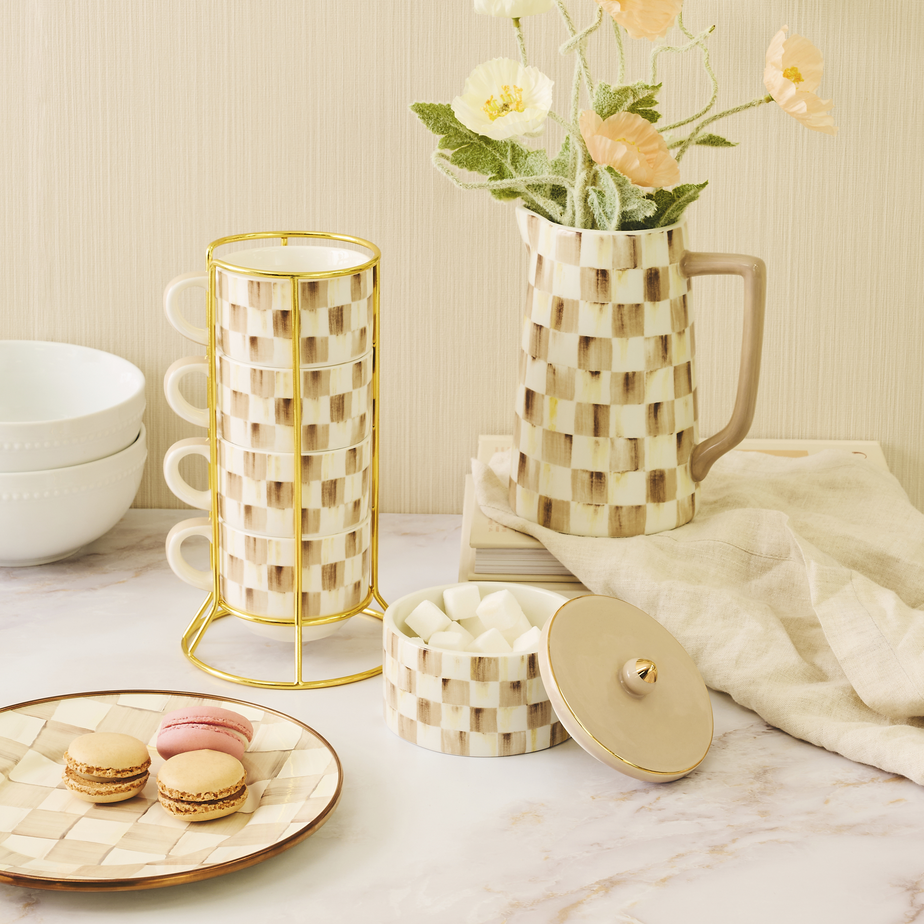 MacKenzie-Childs | Mocha Check Farmhouse Pitcher
