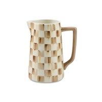 Mocha Check Farmhouse Pitcher