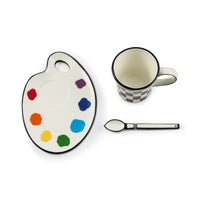Artist Palette Mug & Saucer Set