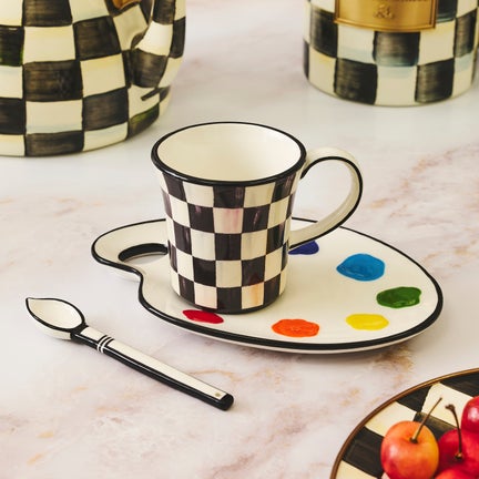 Artist Palette Mug & Saucer Set