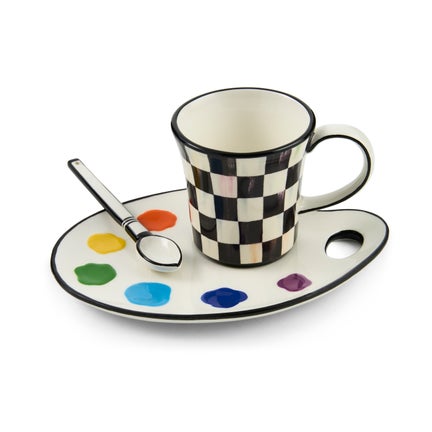 Artist Palette Mug & Saucer Set