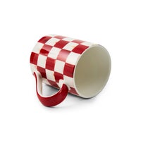 Cherry Check Porcelain Mug