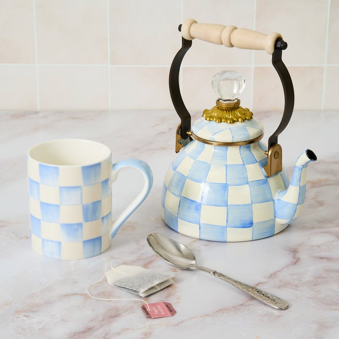 Sky Check Porcelain Mug image number 1