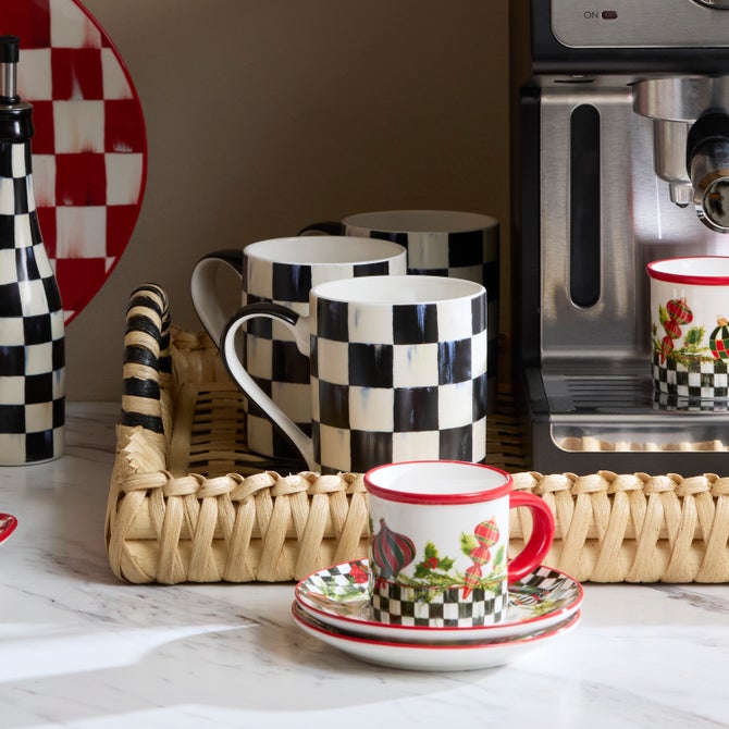 Courtly Check Porcelain Mug image number 3