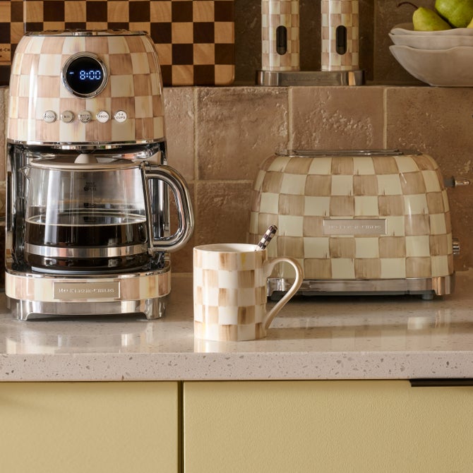 Mocha Check Porcelain Mug image number 6