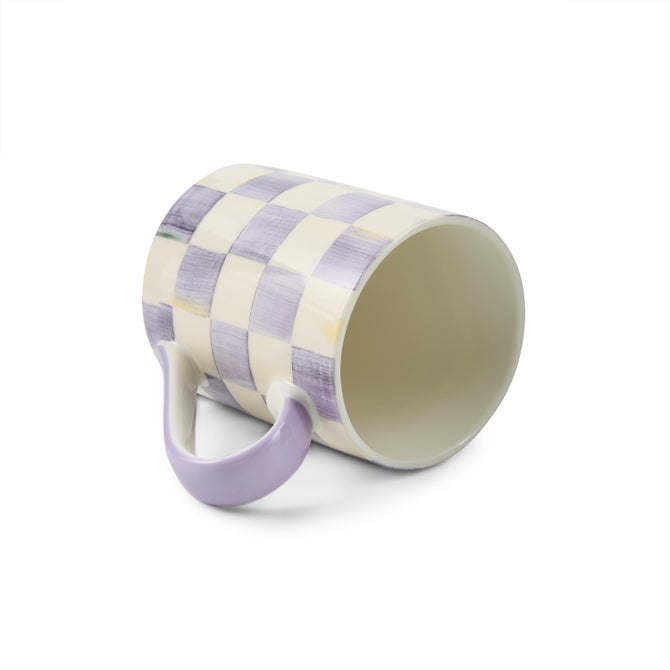 Violet Check Porcelain Mug image number 2