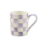 Violet Check Porcelain Mug