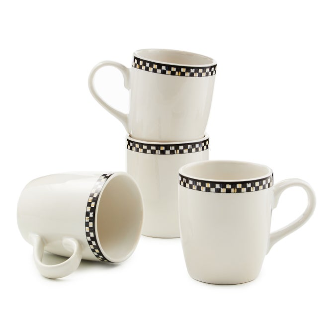 Courtly Check Everyday Mugs, Set of 4 image number 0