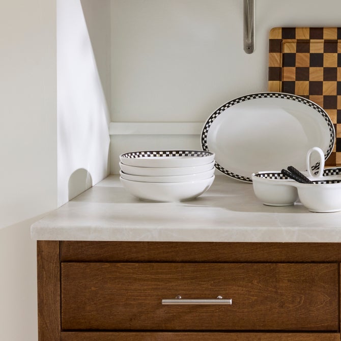 Courtly Check Everyday Pasta Bowls, Set of 4 image number 5
