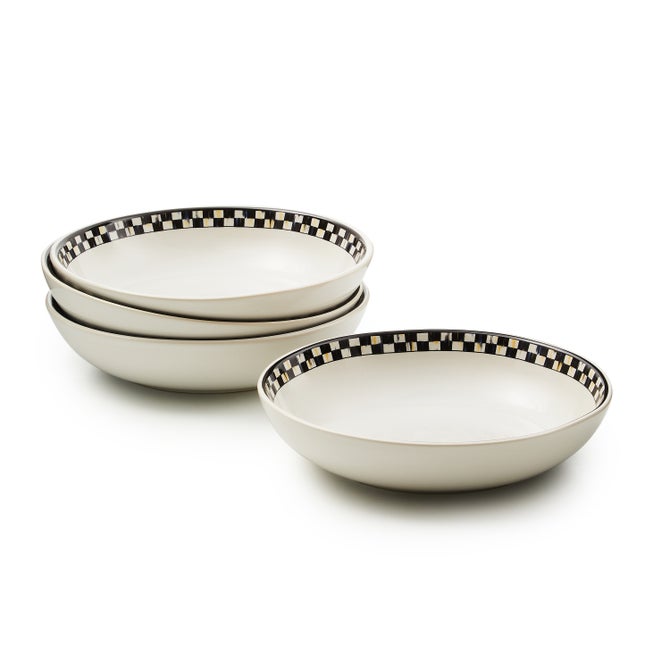 Courtly Check Everyday Pasta Bowls, Set of 4 image number 0