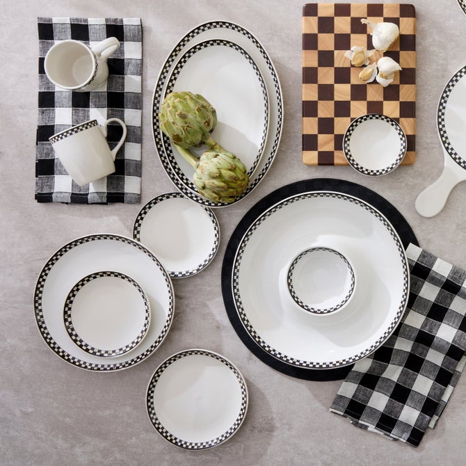 Courtly Check Everyday Small Plates, Set of 4 image number 1
