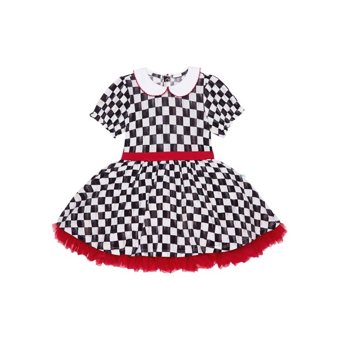 Posh Peanut Courtly Check Bodysuit Dress image number 8