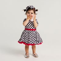 Posh Peanut Courtly Check Bodysuit Dress