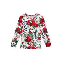 Posh Peanut Wild Rose Check Pajama Set