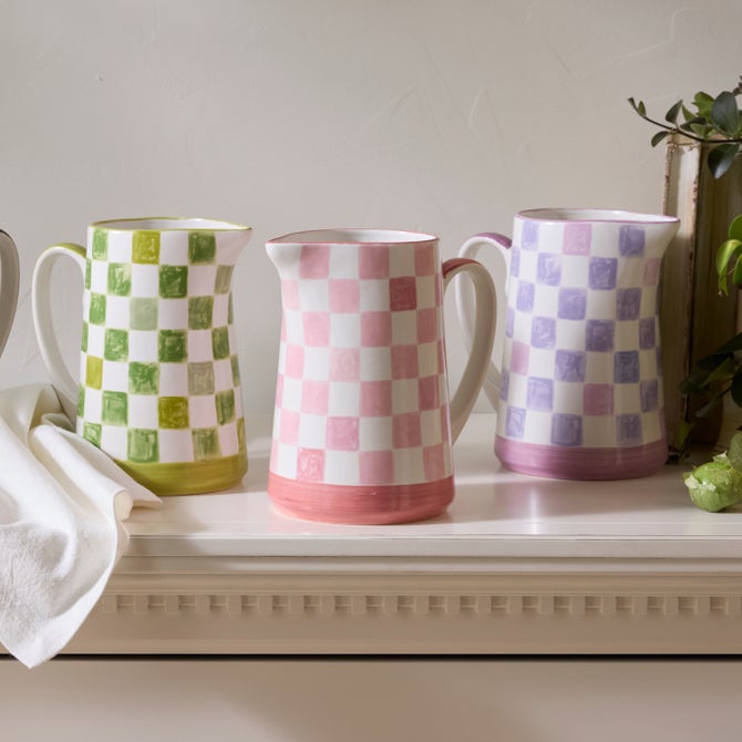Pink Check Pitcher image number 3
