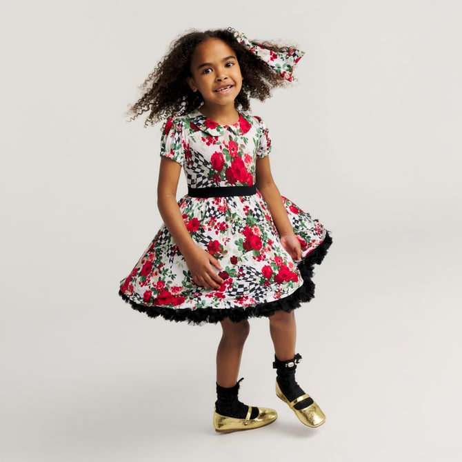 Posh Peanut Wild Rose Check Petticoat Dress image number 1