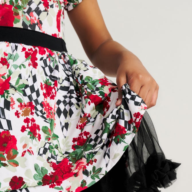 Posh Peanut Wild Rose Check Petticoat Dress image number 9