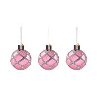 Ruby Red Glass Ball Ornaments, Set of 6