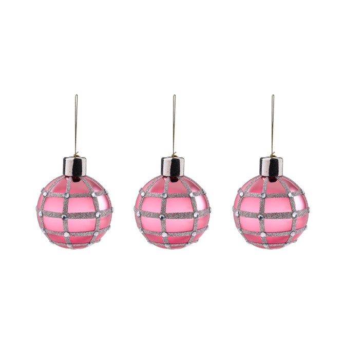 Ruby Red Glass Ball Ornaments, Set of 6 image number 3