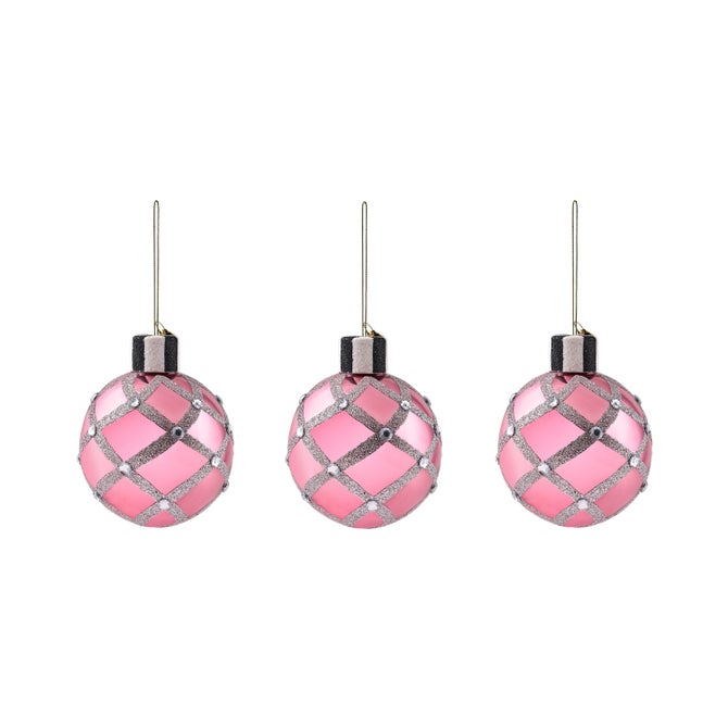 Ruby Red Glass Ball Ornaments, Set of 6 image number 0