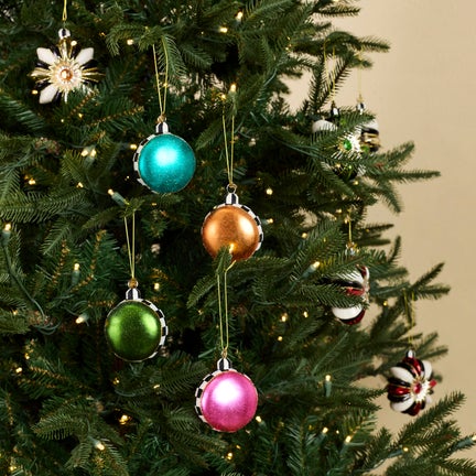 Confetti Macaroon Glass Ornaments, Set of 4