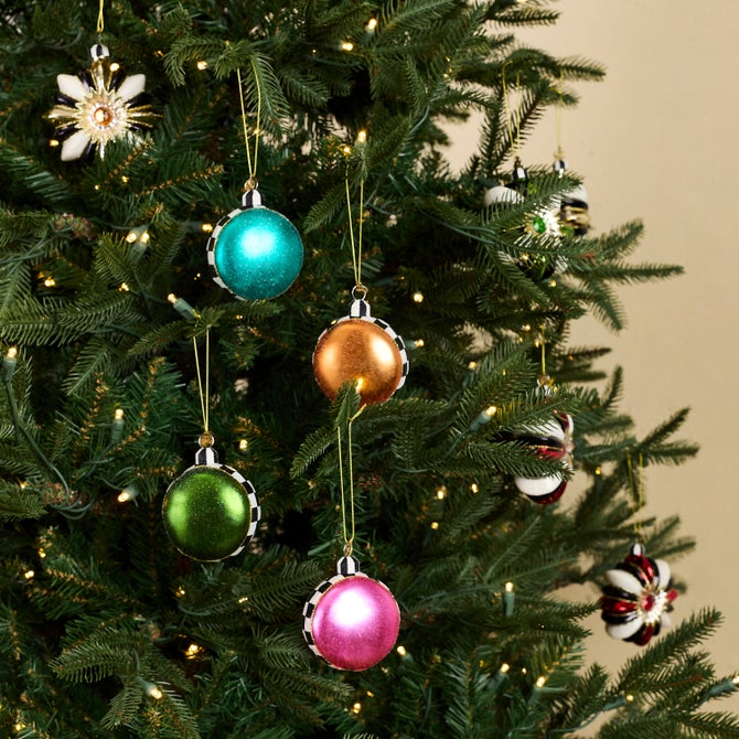 Confetti Macaroon Glass Ornaments, Set of 4 image number 1