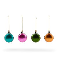 Confetti Macaroon Glass Ornaments, Set of 4