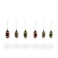 Traditional Reflector Star Glass Ornaments, Set of 6