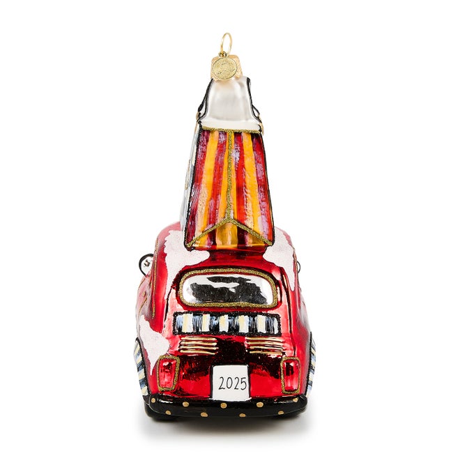 Christmas Shopping Car Glass Ornament image number 2