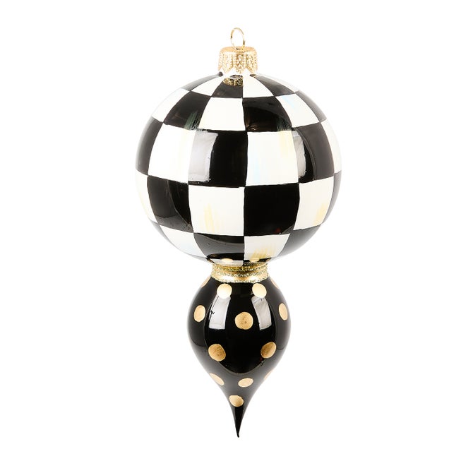 Courtly Noel Drop Glass Ornament image number 0