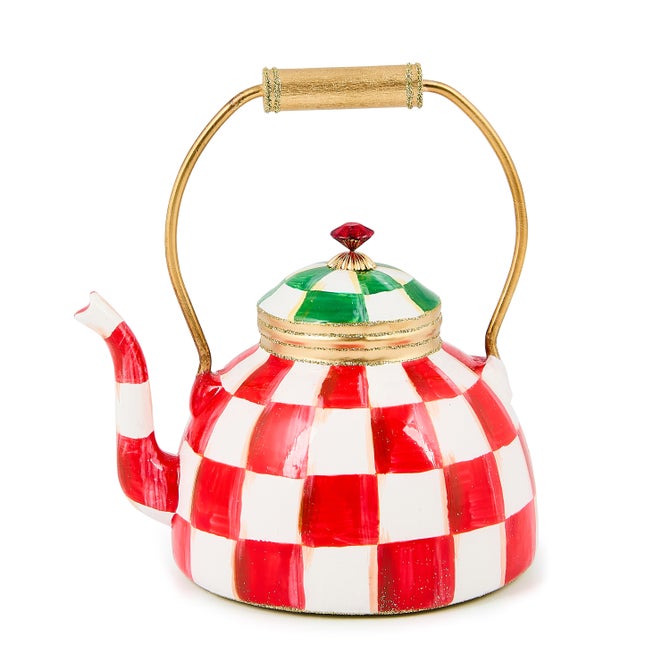 Check It Out Tea Kettle Glass Ornament image number 0