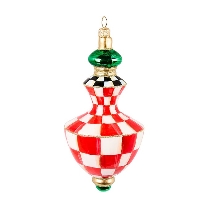 Check It Out Hourglass Drop Glass Ornament image number 0